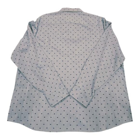 NWT Claiborne Men's Light Blue with Navy Accents Stretch Causal Shirts 2XL - Picture 2 of 6